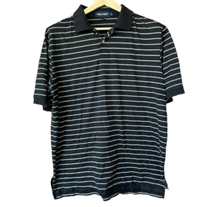 Ralph Lauren Polo‎ Golf Black RL Stripe Cotton Polo Shirt Mens L